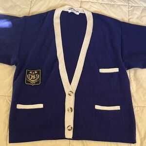 Sonia Rykiel Purple and Cream Cardigan